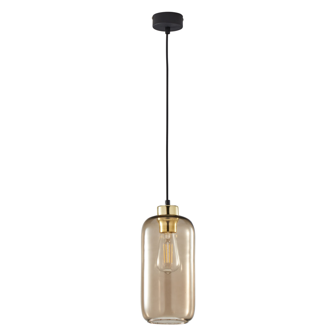 TK Marco loftlampe brun glas