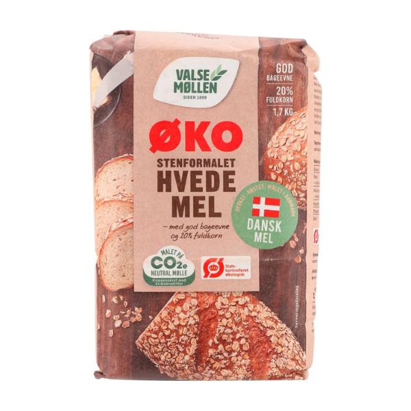 Produktbillede af Hvedemel Stenformalet Øko Valsemøllen 1,7kg på tilbud i premium kvalitet
