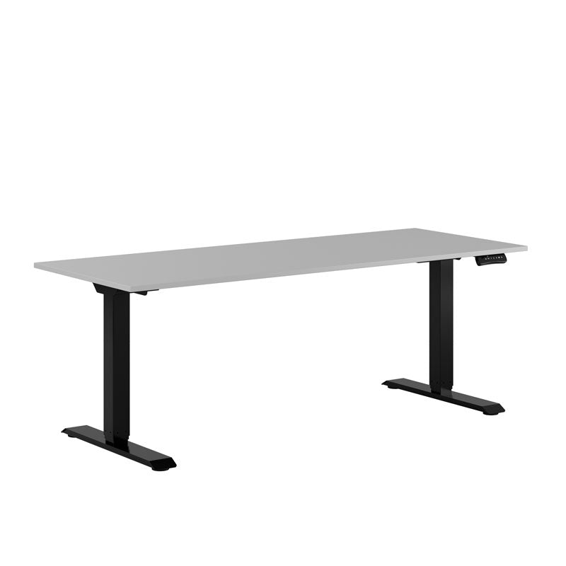 Produktbillede af Premium Hæve/Sænkebord m/2 motorer 180x70cm Grå-sort på tilbud