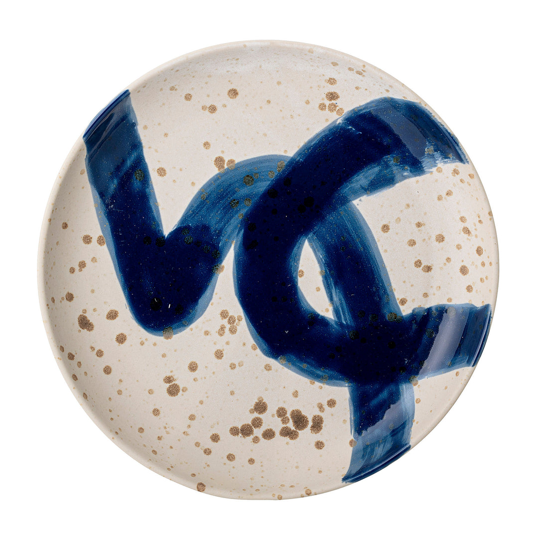 BLOOMINGVILLE Ozcar Væg Dekoration Blå Stentøj H: 5cm D: 30cm