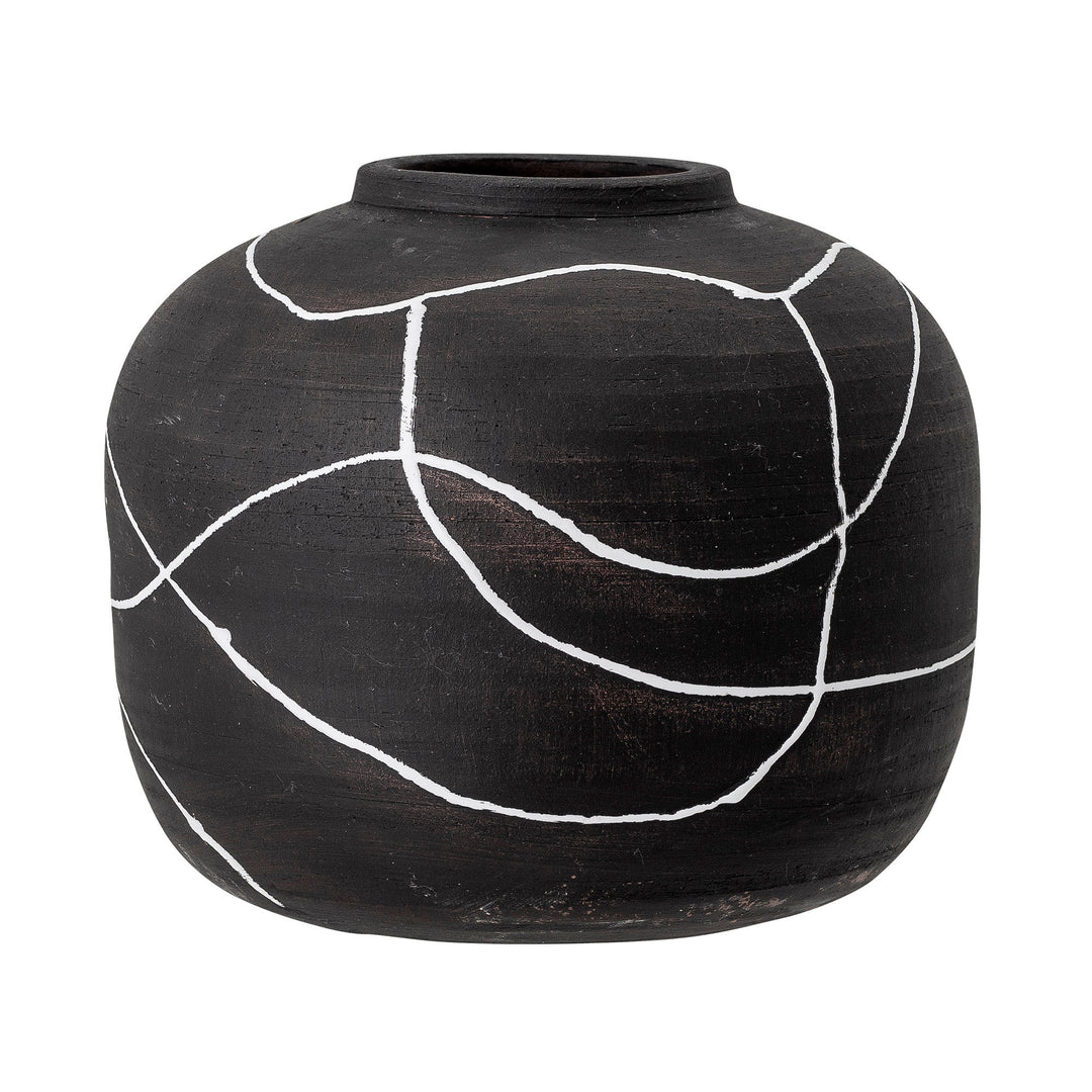 BLOOMINGVILLE Niza Deko Vase Sort Terrakotta