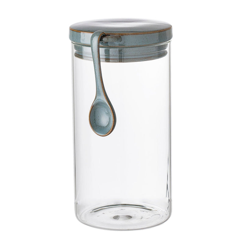 Bloomingville - Pixie Krukke m/Låg & Ske, Grøn, Glas H22 cm ❤ Stort online udvalg i Bloomingville ❤ Billig fragt og hurtig levering 2 - 5 hverdage ❤ Varenummer: BGH-47101216031050 / Ean: &