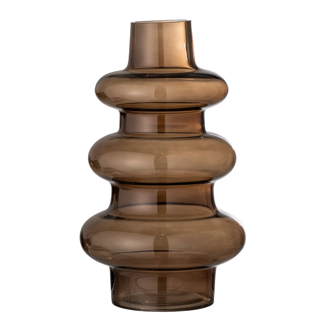 BLOOMINGVILLE Rauke Vase Brun Glas