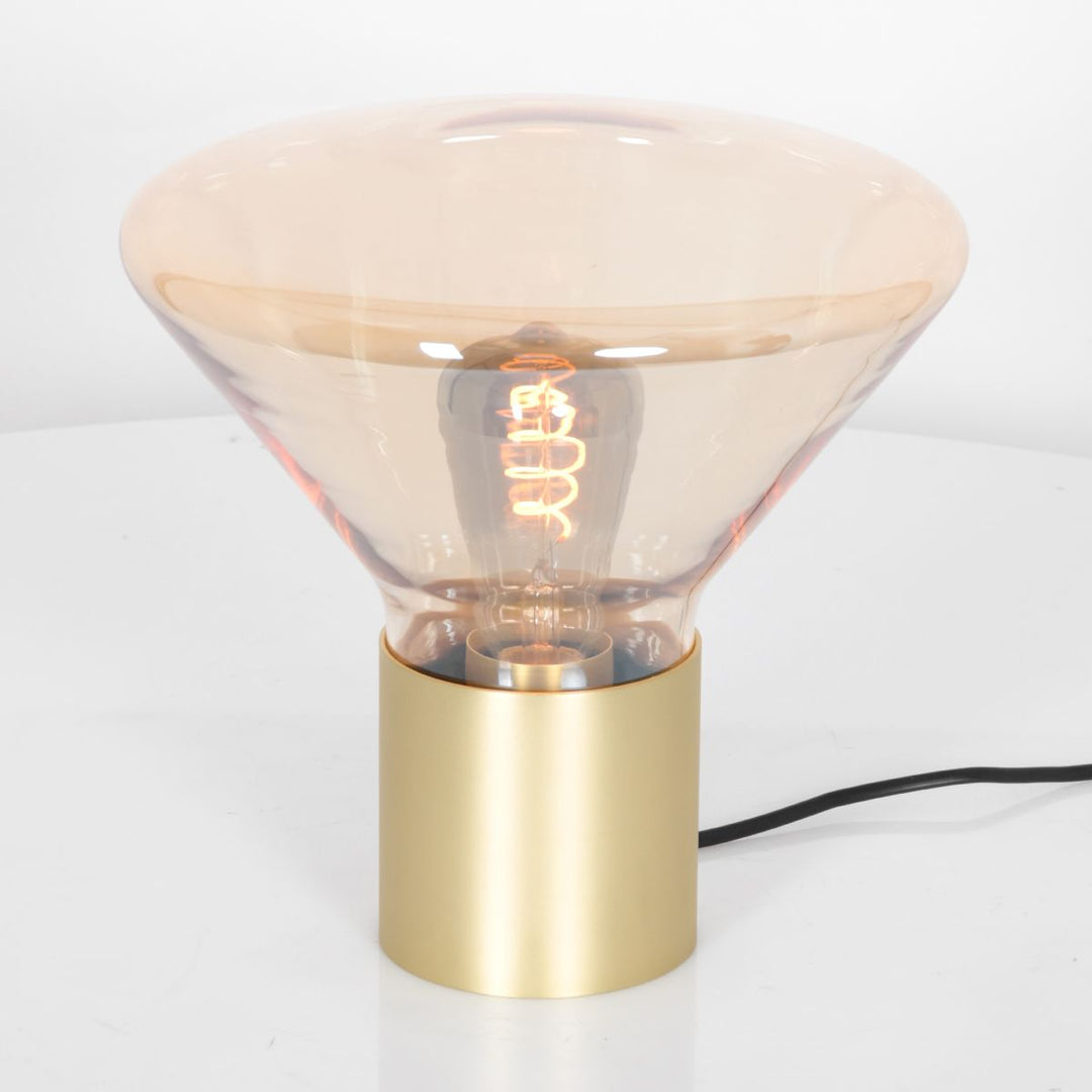 Produktbillede af Costa bordlampe i metal og glas Metal messing på tilbud i høj kvalitet