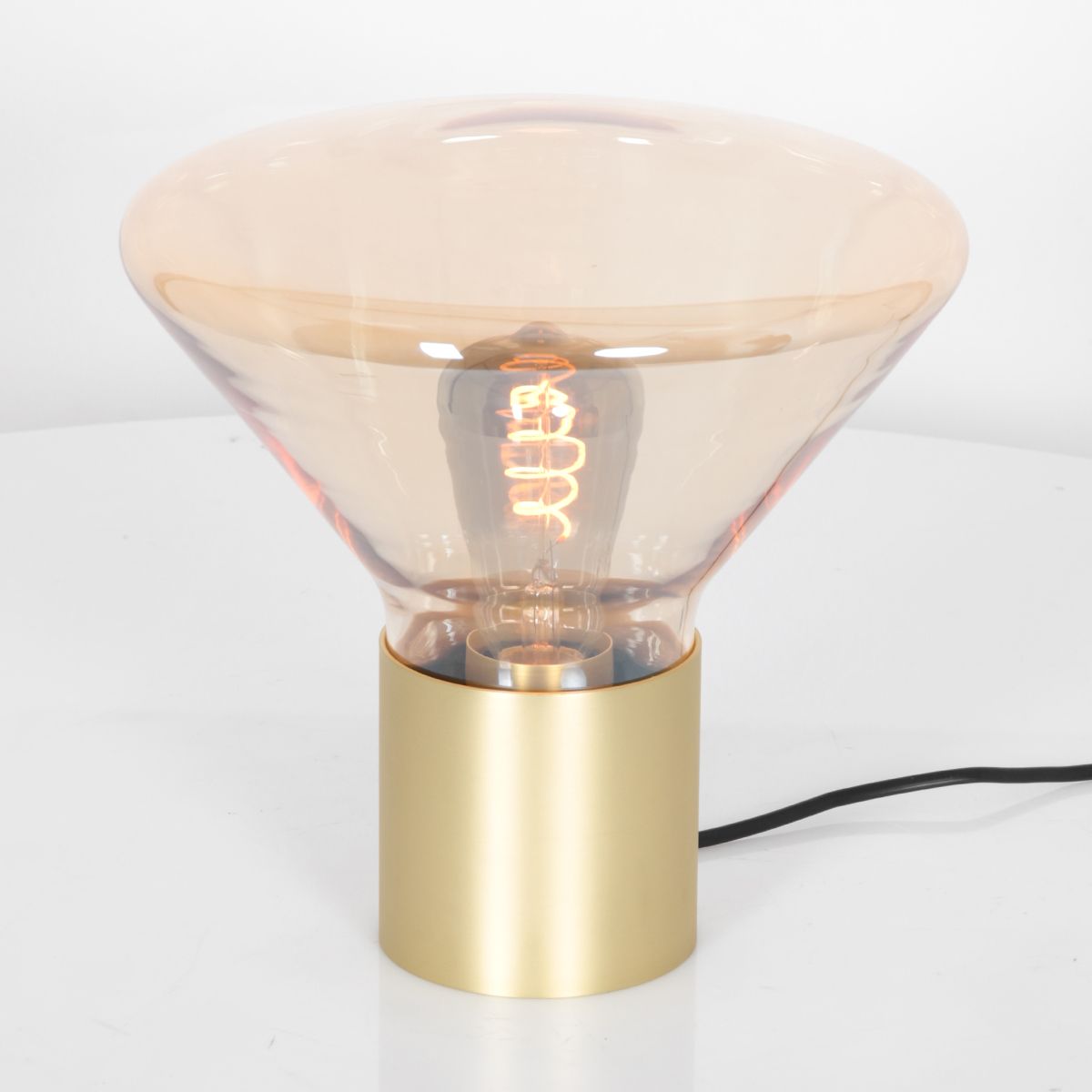 Produktbillede af Costa bordlampe i metal og glas Metal messing på tilbud i høj kvalitet