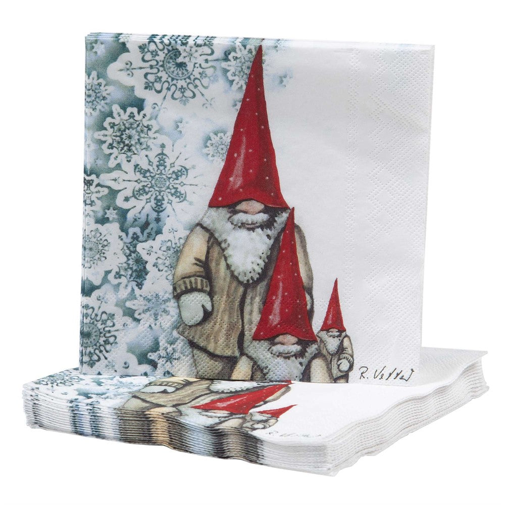 Produktbillede af Nääsgränsgården Papirservietter Santa Håkan 20 stk 25x25cm i premium kvalitet