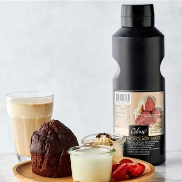 Produktbillede af Dessertsauce Med Hvid Chokolade Odense Marcipan 1kg på tilbud – premium kvalitet og detaljer