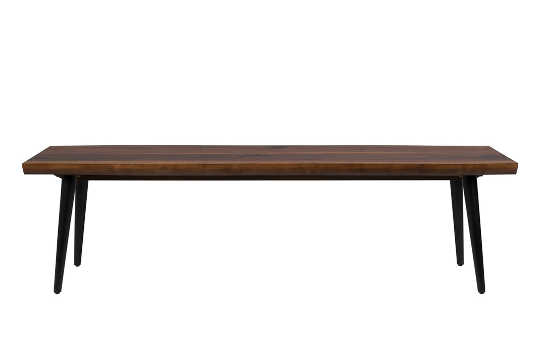 Produktbillede af DUTCHBONE Alagon bænk rektangulær brun valnøddefiner og stål 160x40 i premium kvalitet