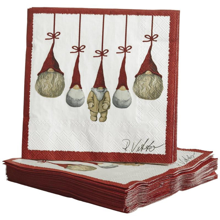 Nääsgränsgården Papirservietter Santas 20 stk 33x33cm