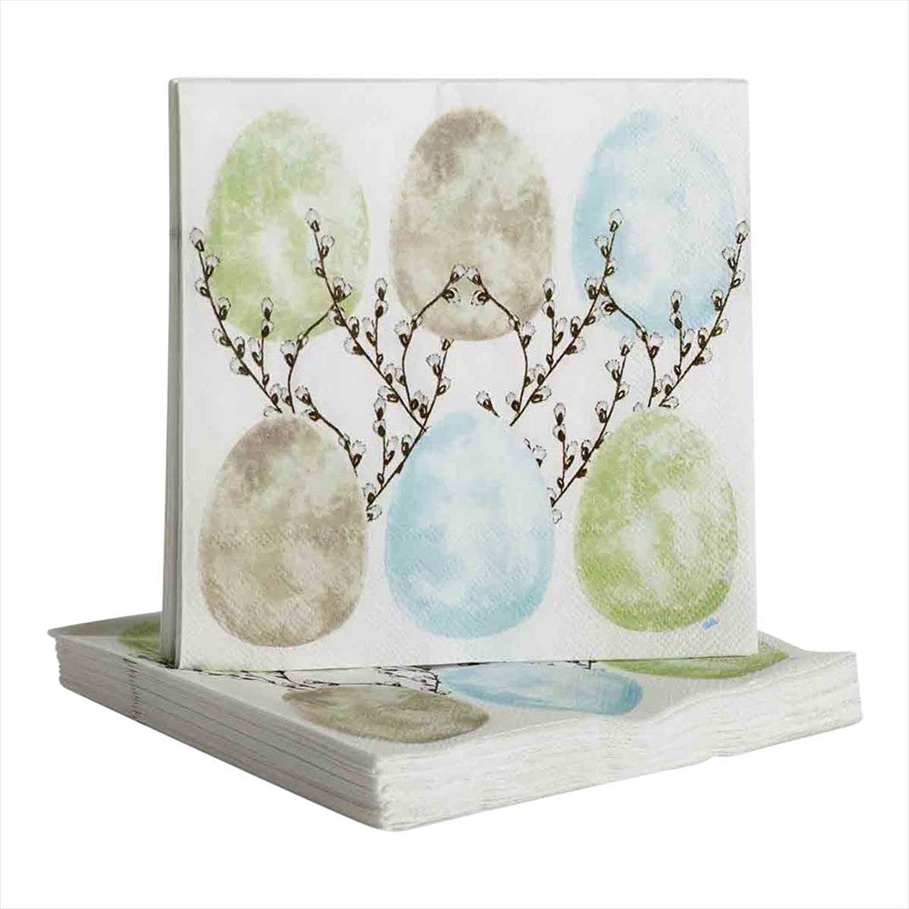 Produktbillede af Nääsgränsgården Paper napkins Willow pastel 20 stk 33x33cm i premium kvalitet