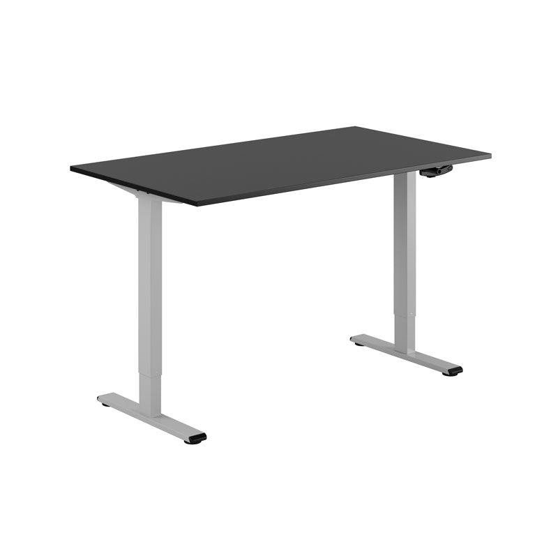 Produktbillede af ECO Hæve/Sænkebord manuelt 140x80cm Sort-grå på tilbud