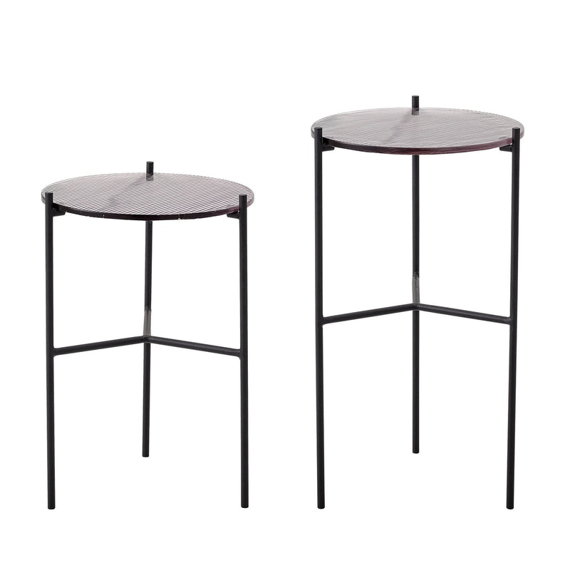 Bloomingville - Cille Sidebord, Grå, Glas, 2 stk. ❤ Kæmpe udvalg i Bloomingville ❤ Billig fragt og hurtig levering 2 - 5 hverdage - Varenummer: BGH-49016049860938 / Ean: &