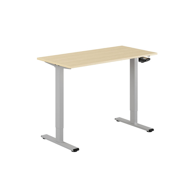 Produktbillede af ECO Hæve/Sænkebord manuelt 120x60cm Birk-grå på tilbud