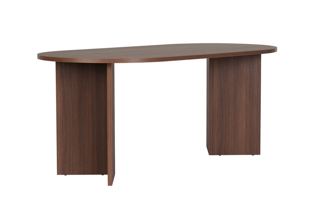 NORDVÄRK Sablin spisebord oval valnød melamin 180x89,5