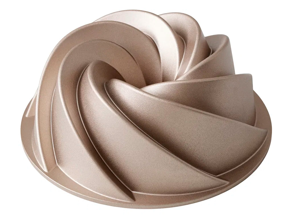Produktbillede af Blomsterberg s Bundt-kageform Swirl Dia 24 x 9 cm Rose gold i premium kvalitet