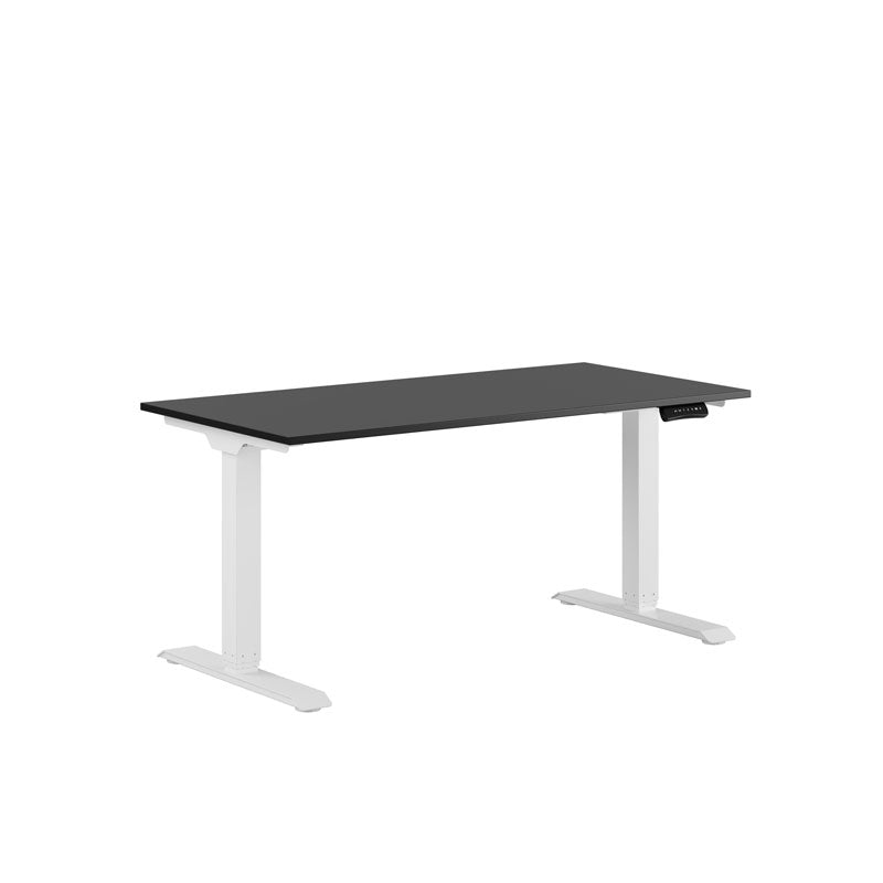 Produktbillede af Premium Hæve/Sænkebord m/2 motorer 140x70cm Sort-hvid på tilbud