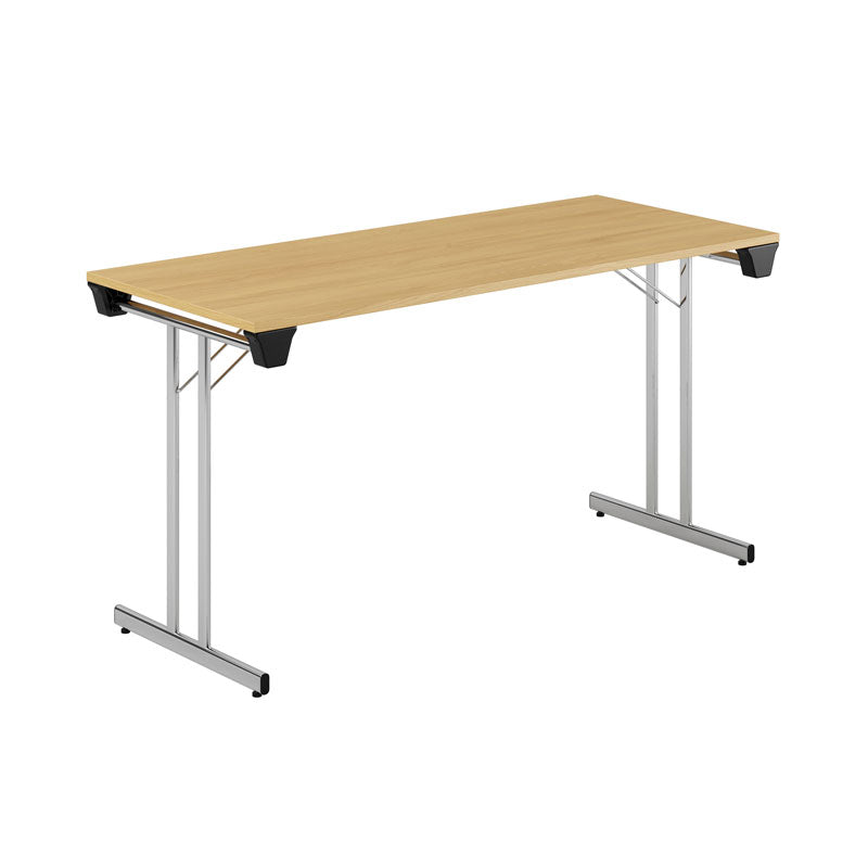 Produktbillede af Dinner Style 140x60cm Sammenklappeligt bord Eg-krom på tilbud