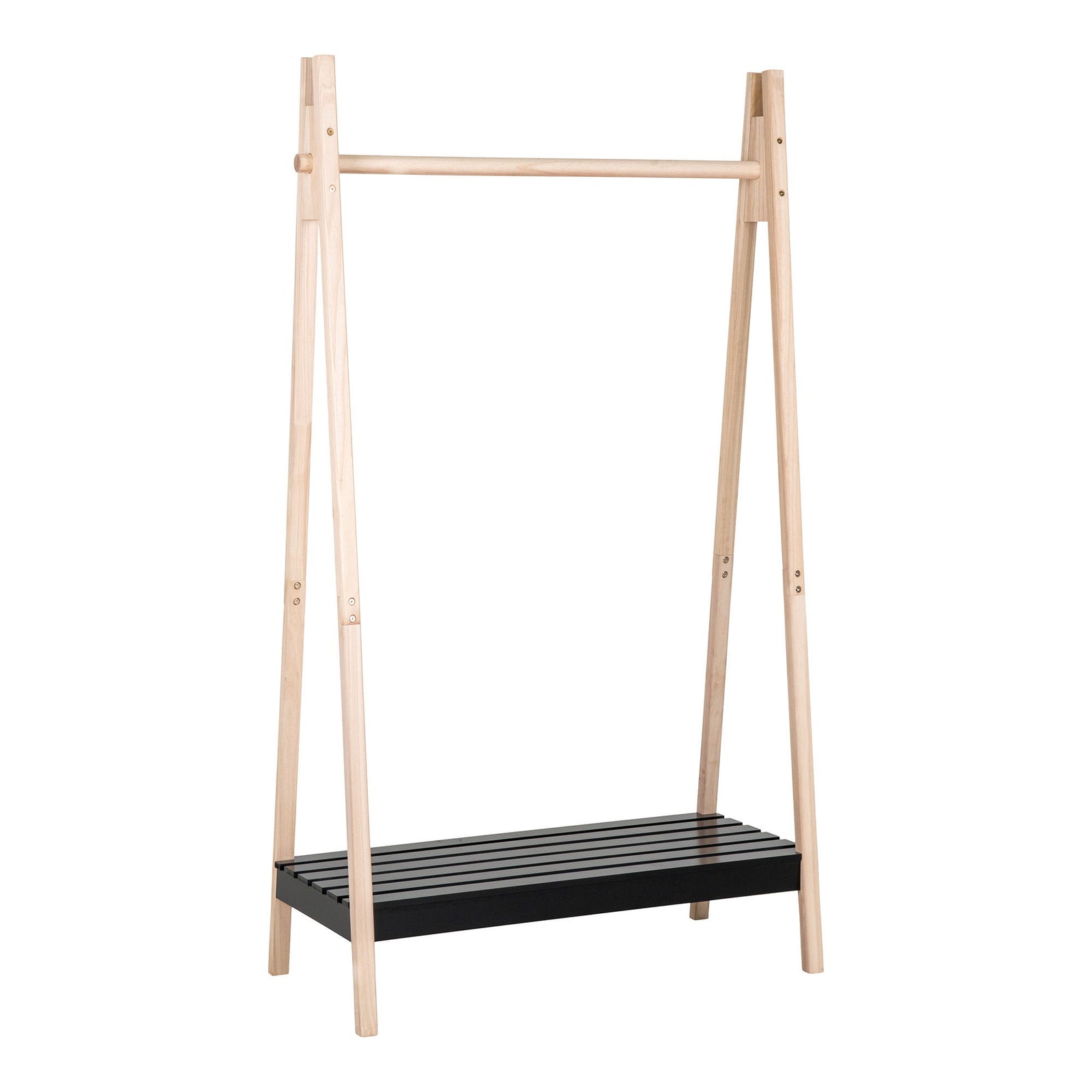 Produktbillede af HOUSE NORDIC Torino tøjstativ m. 1 hylde natur/sort MDF/kejsertræ i premium kvalitet