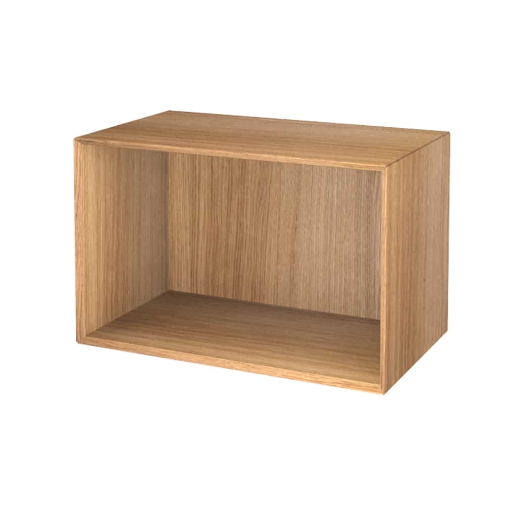Produktbillede af The Wood Box 3758 Sengebord Hvid Olieret eg finér på tilbud i høj kvalitet