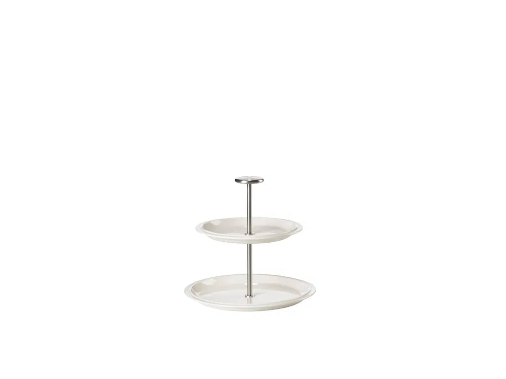 Produktbillede af ZONE Denmark Zone Serveringsopsats to etager Eau 20 cm Offwhite Porcelæn i premium kvalitet