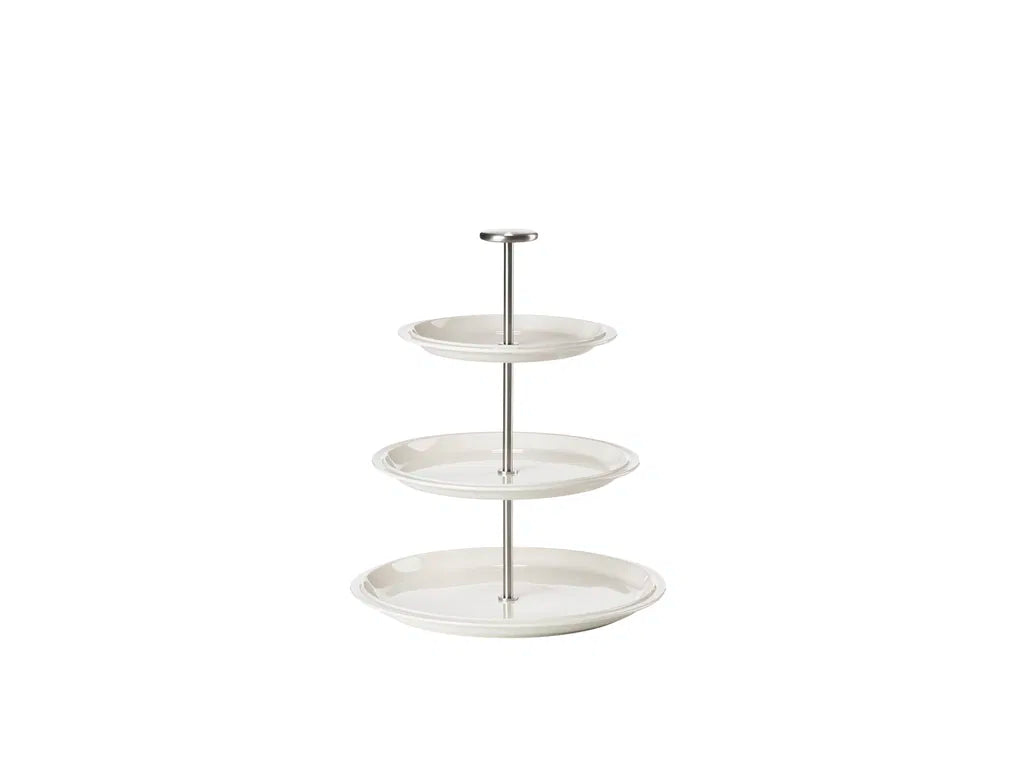 Produktbillede af ZONE Denmark Zone Serveringsopsats tre etager Eau 24 cm Offwhite Porcelæn i premium kvalitet