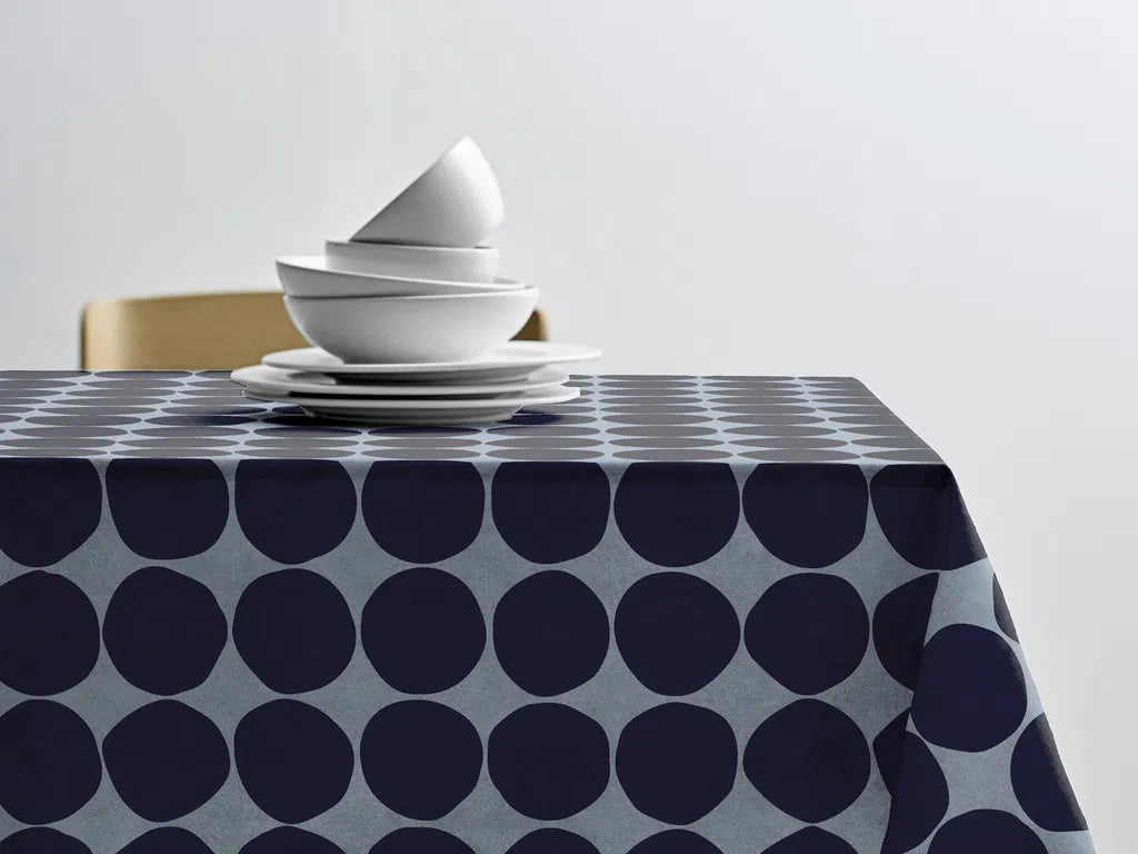 Produktbillede af Södahl Akryldug med antislip Bubbles Linen blue i metermål i premium kvalitet