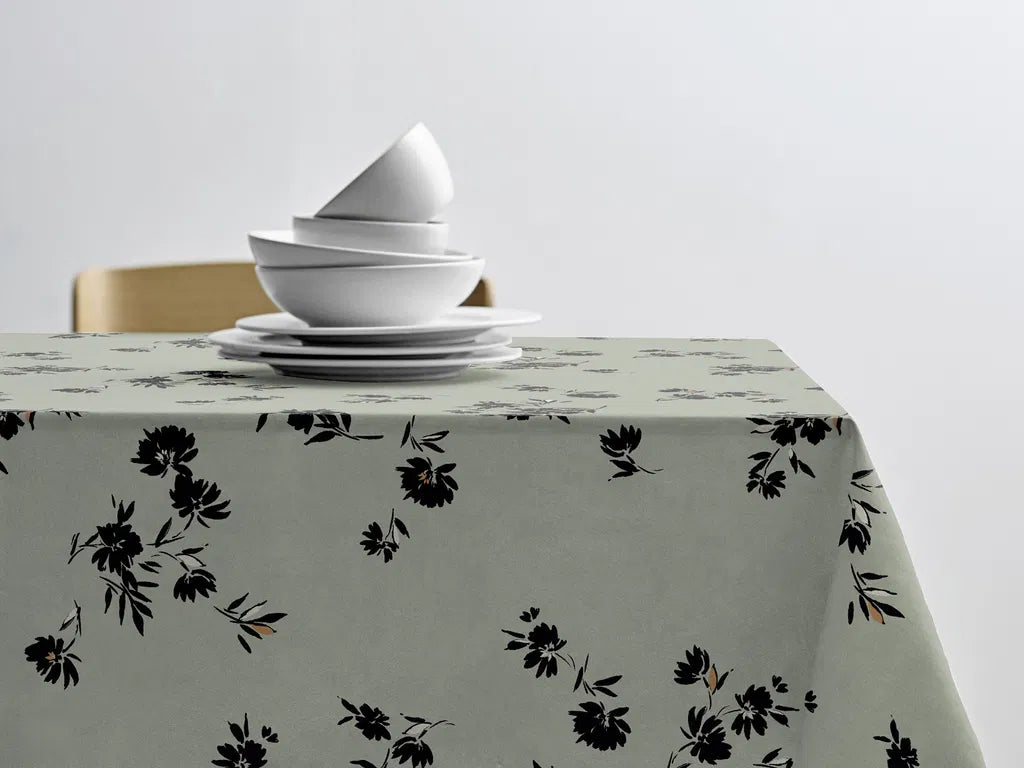 Produktbillede af Södahl Akryldug med antislip Silhouette Tea green i metermål i premium kvalitet