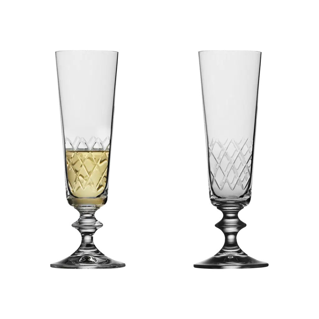 Produktbillede af Lyngby Glas Eaton Champagneglas 16 cl 2 stk. i premium kvalitet