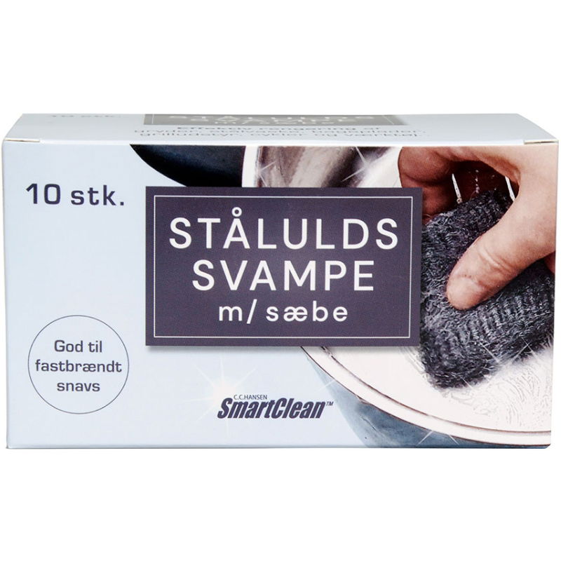 Produktbillede af Ståluldssvampe Med Sæbe 10 Stk./Pk. Cc Hansen på tilbud i premium kvalitet