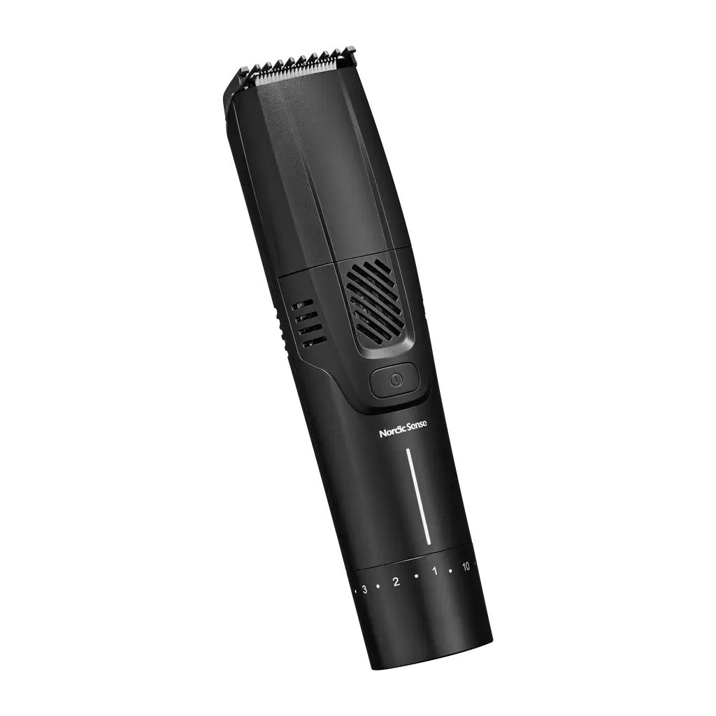 Produktbillede af Nordic Sense Skægtrimmer med sug Sort i premium kvalitet