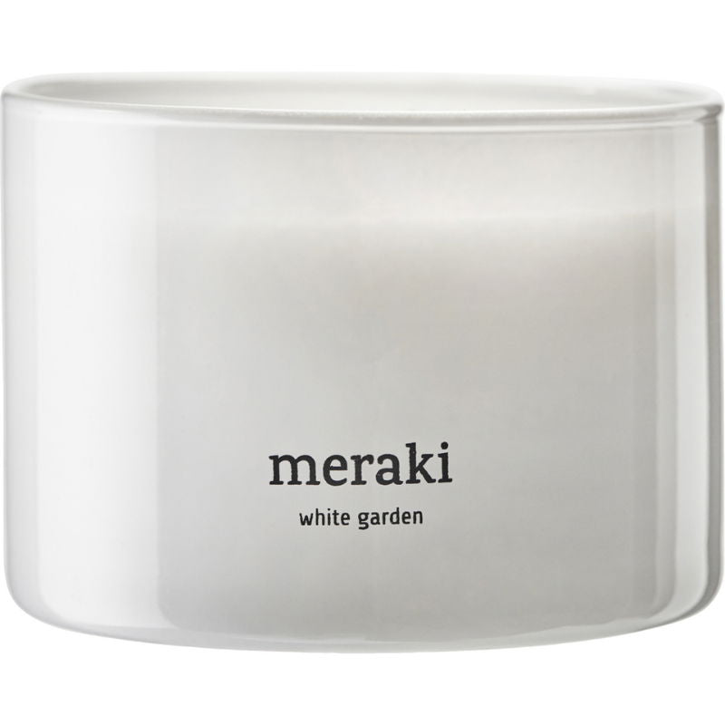 Produktbillede af Meraki Duftlys White Garden Hvid Stor på tilbud – premium kvalitet og detaljer