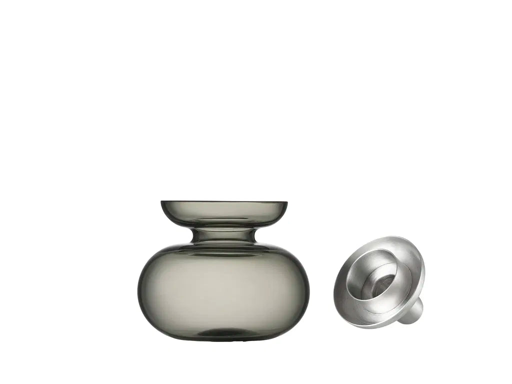 Produktbillede af ZONE Denmark Vase/Lysestage Inu 11 x 10 cm Røget Grå/Stål i premium kvalitet