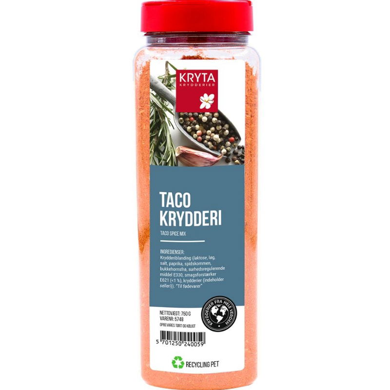 Produktbillede af Taco Krydderiblanding 550 g på tilbud i premium kvalitet