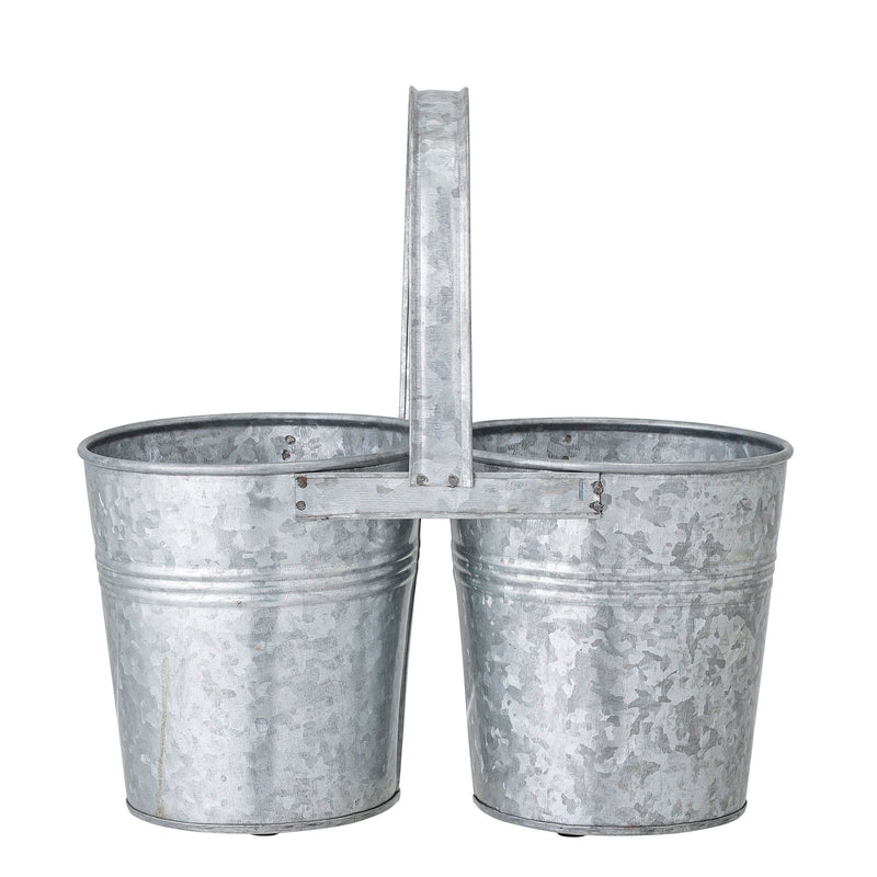 Bloomingville - Jessy Urtepotteskjuler, Grå, Galvaniseret jern H26 cm ❤ Stort online udvalg i Bloomingville ❤ Billig fragt og hurtig levering 2 - 5 hverdage - Varenummer: BGH-47585227604298 / Ean: &