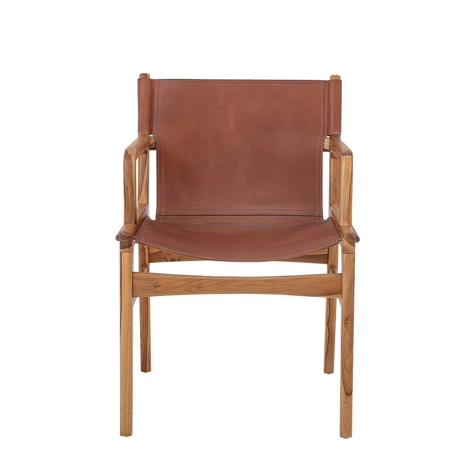 Produktbillede af BLOOMINGVILLE OLLIE LOUNGESTOL LÆDER BRUN 84 i premium kvalitet