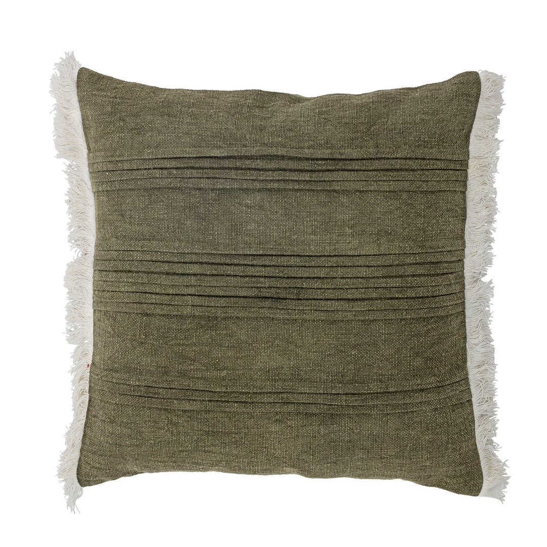 Produktbillede af BLOOMINGVILLE He Pude Grøn Bomuld W: 45cm L: 45cm i premium kvalitet