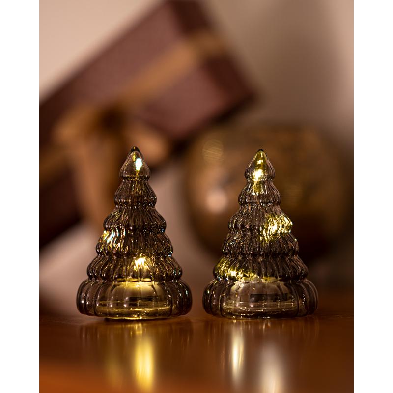 Produktbillede af Sirius Lucy Træ 2 stk sæt H9 cm Dark Oak i premium kvalitet