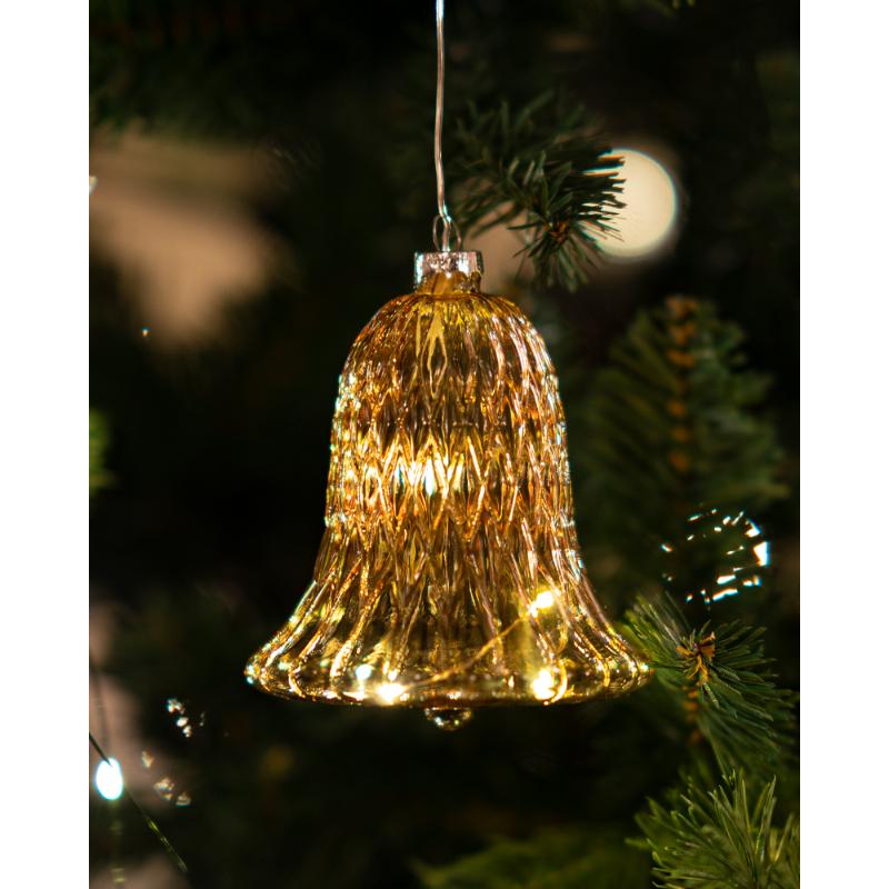 Produktbillede af Sirius Luna Klokke H10 cm Amber i premium kvalitet