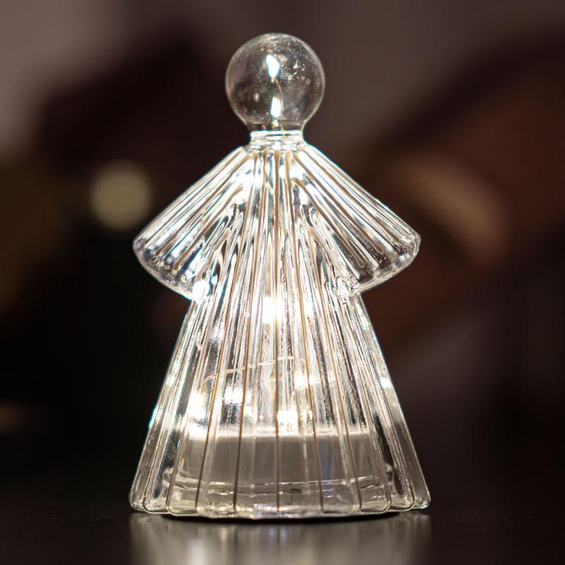 Produktbillede af Sirius Alberte Engel H14cm Klar/Hvid 10LED i premium kvalitet