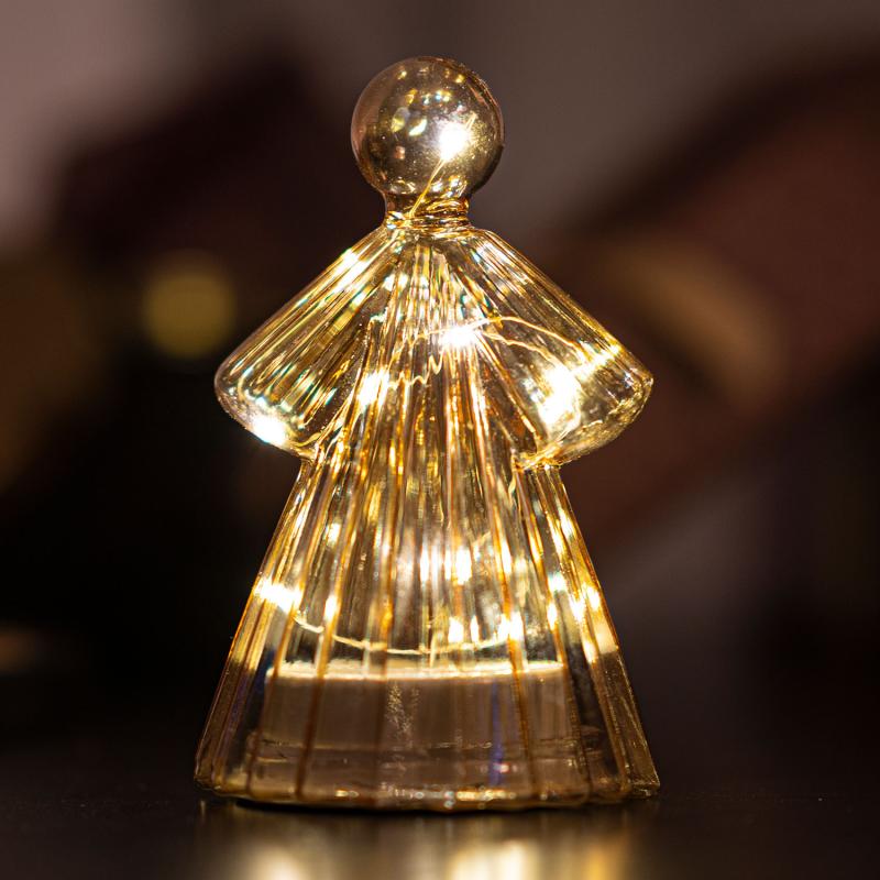 Produktbillede af Sirius Alberte Engel H15 cm Amber 10LED i premium kvalitet