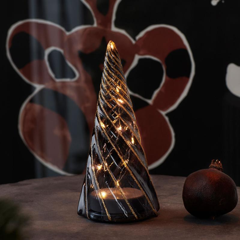 Produktbillede af Sirius Vilma Træ Sort/Guld Ø9.5 x H19 cm i premium kvalitet