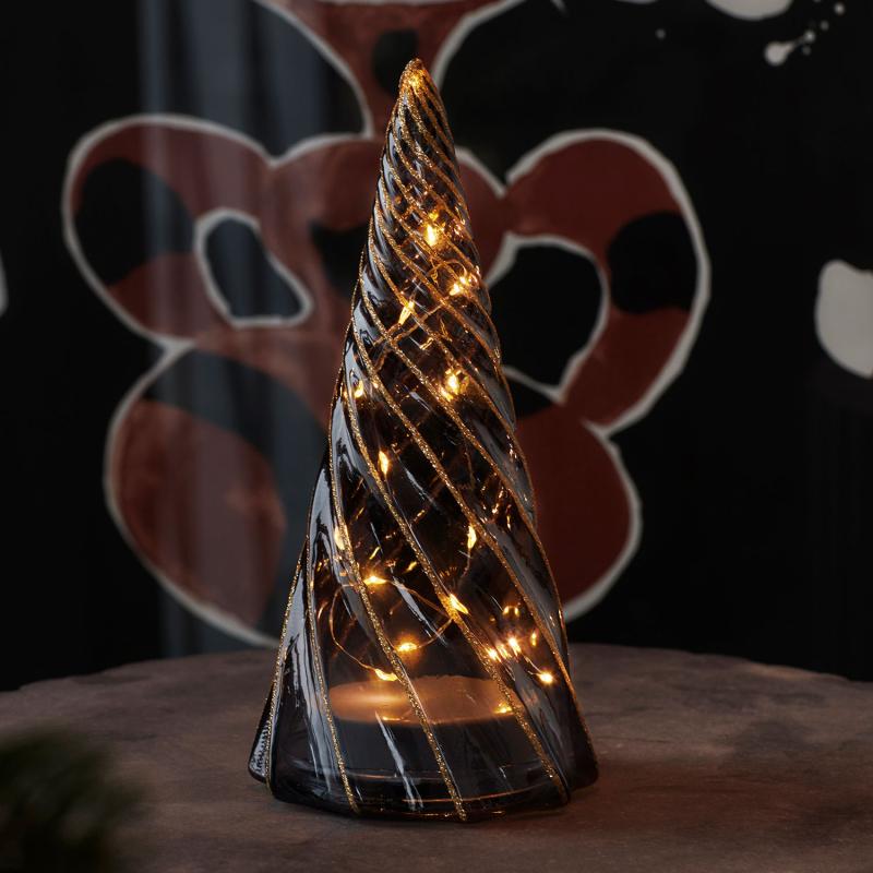 Produktbillede af Sirius Vilma Træ Sort/Guld Ø11.5 x H23.5 cm i premium kvalitet