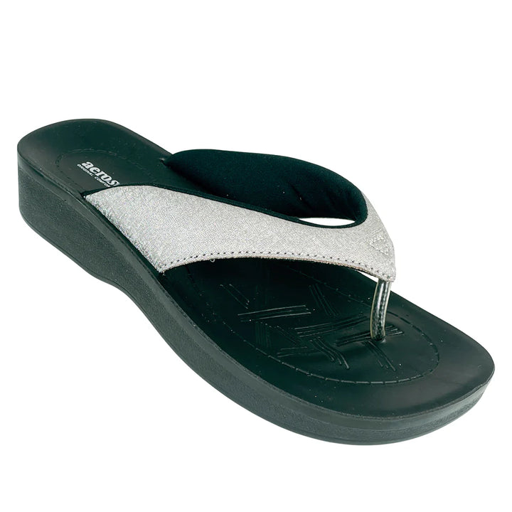Sandaler Aerosoft Model 3801 i hvid & sølv 37 / Sølv