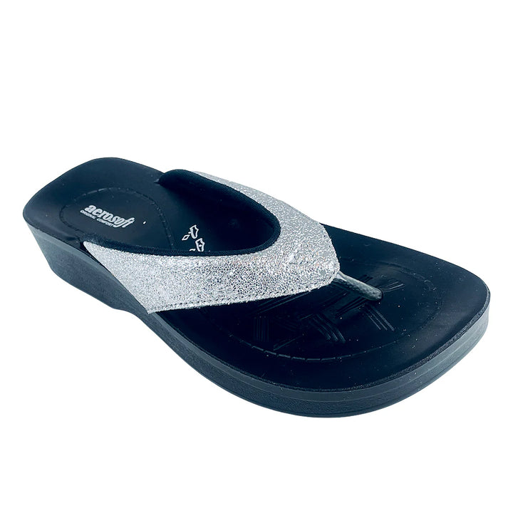 Sandaler Aerosoft Model 3802 i sølv & pink 37 / Sølv