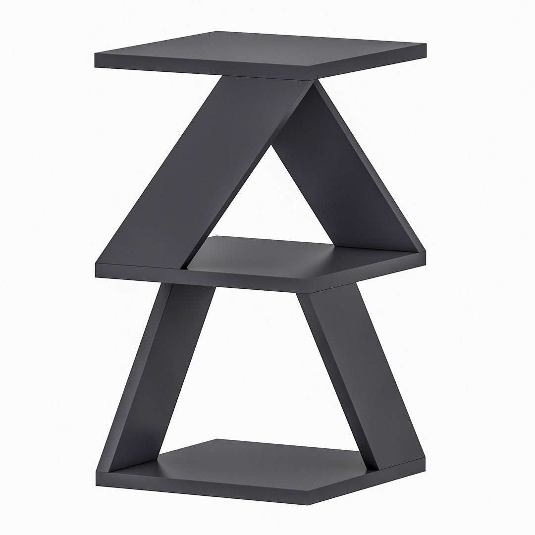 NORDVÄRK Albeni sidebord m. hylde antracitgrå melamin 30x30