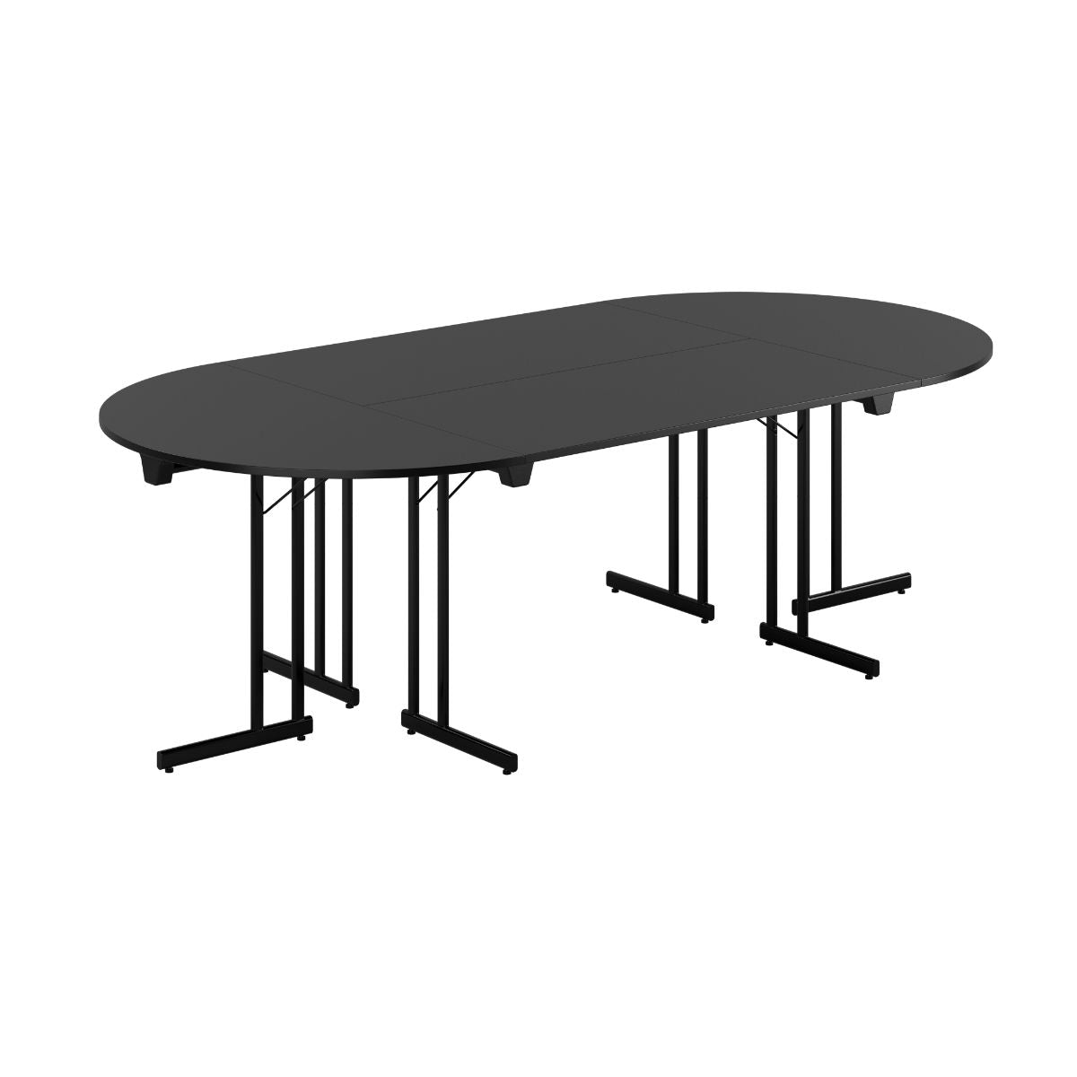 Produktbillede af Konferencebord 240x120cm Sammenklappeligt bord Sort sort på tilbud