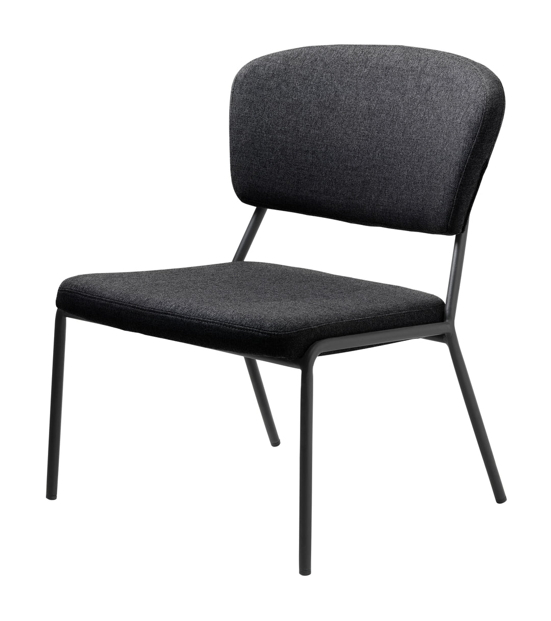 Brantford loungestol grå polyester og metal