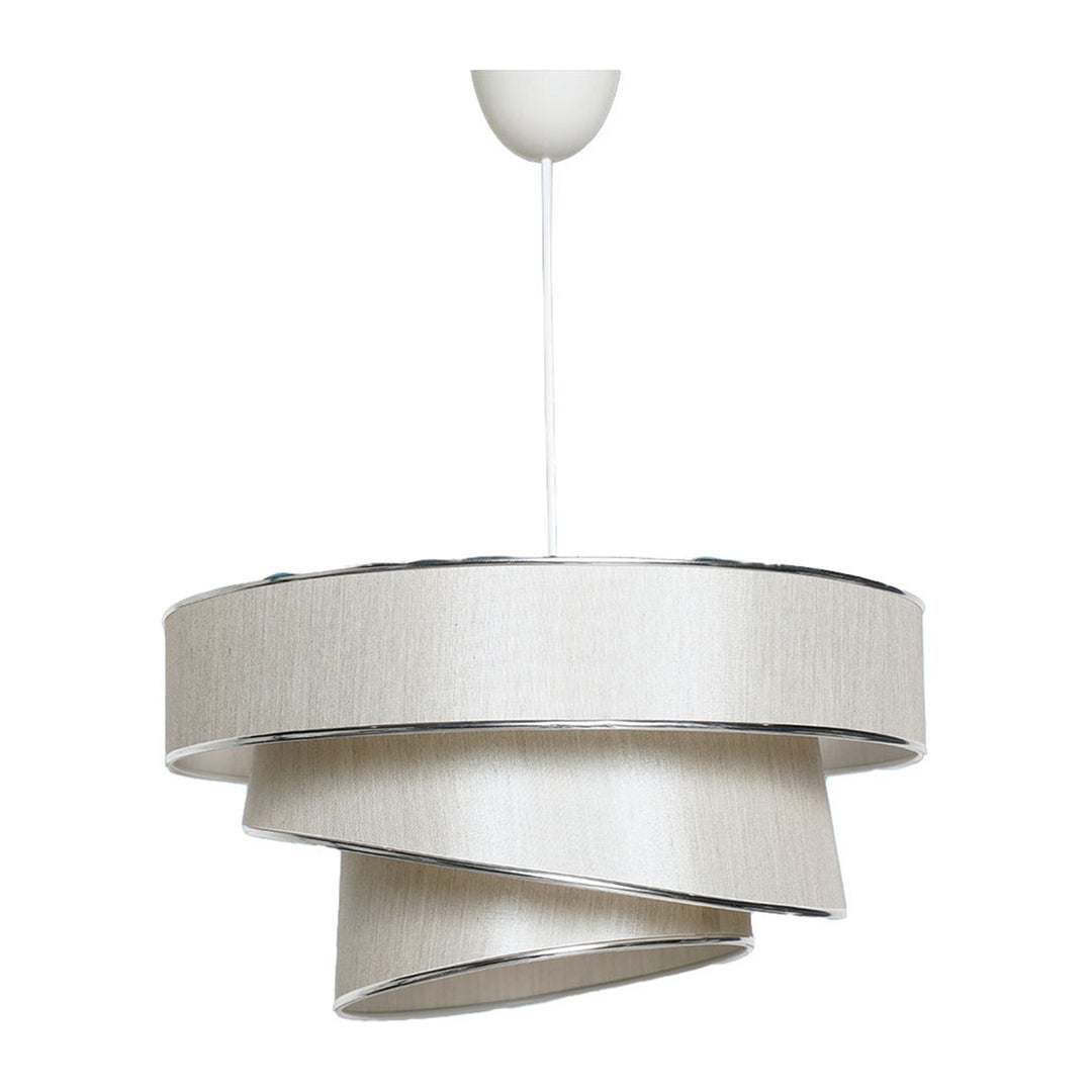 LUMI Couper loftlampe beige bomuld og sølv
