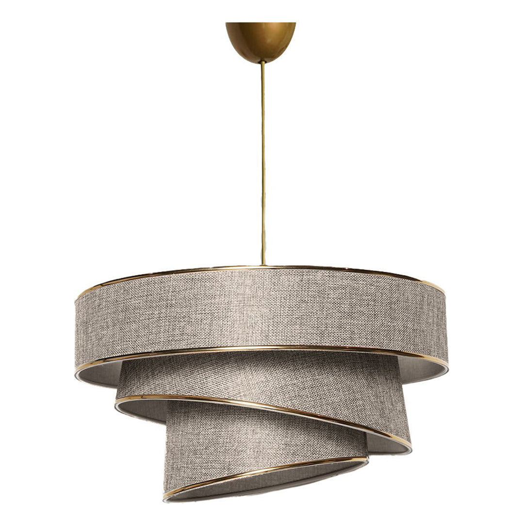LUMI Couper loftlampe beige bomuld og guld