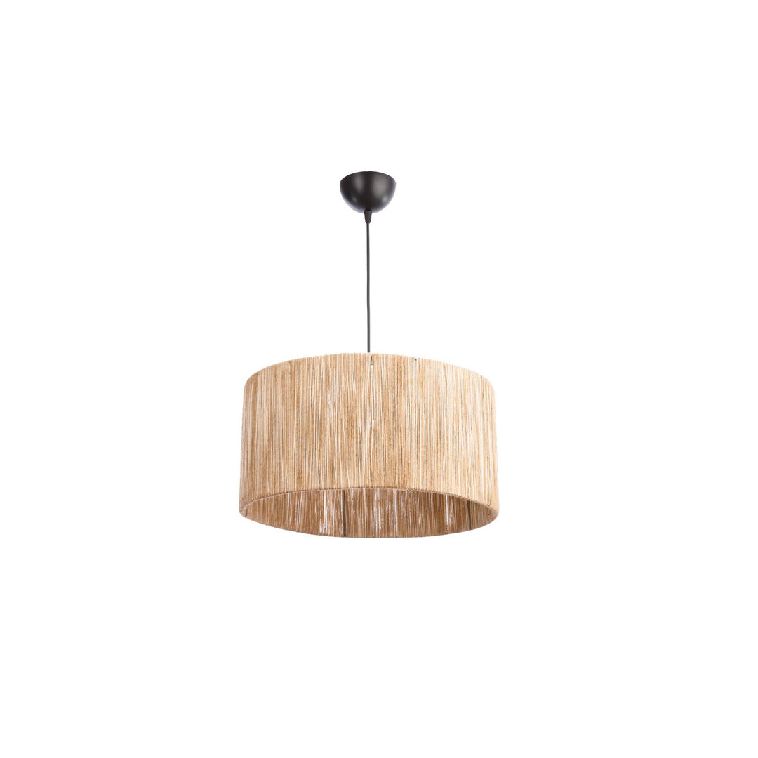 LUMI Cane loftlampe m. justerbar højde natur jute og metal
